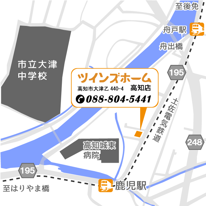 高知店の地図